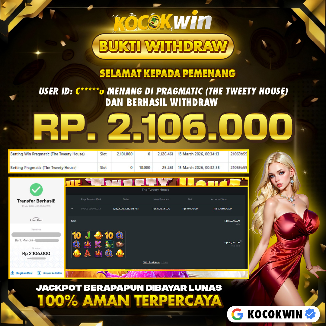 BUKTI WITHDRAW PRAGMATIC (THE TWEETY HOUSE)- KOCOKWIN