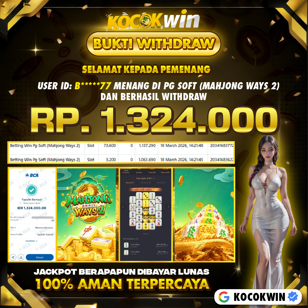 BUKTI WITHDRAW PG SOFT (MAHJONG WAYS 2)- KOCOK WIN