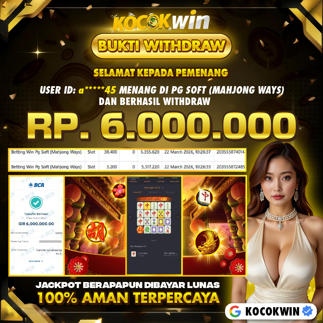 BUKTI WITHDRAW PG SOFT (MAHJONG WAYS )- KOCOK WIN