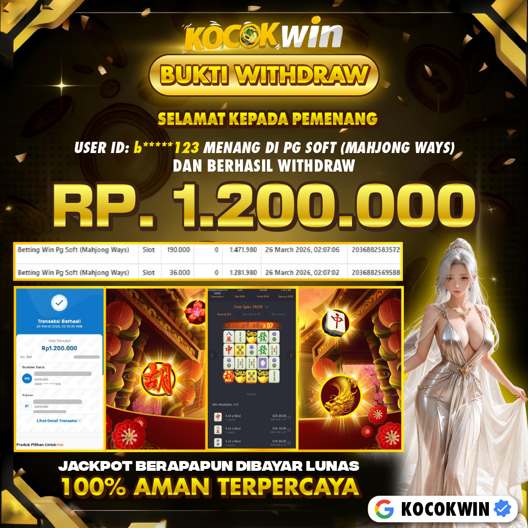 BUKTI WITHDRAW PG SOFT (MAHJONG WAYS )- KOCOK WIN