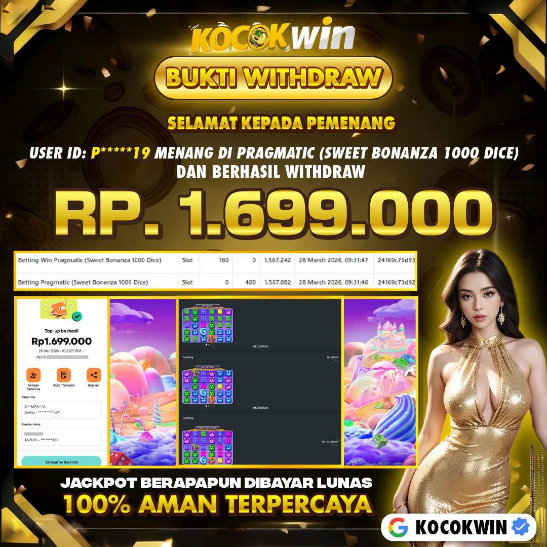 BUKTI WITHDRAW PRAGMATIC (SWEET BONANZA 1000 DICE)- KOCOK WIN