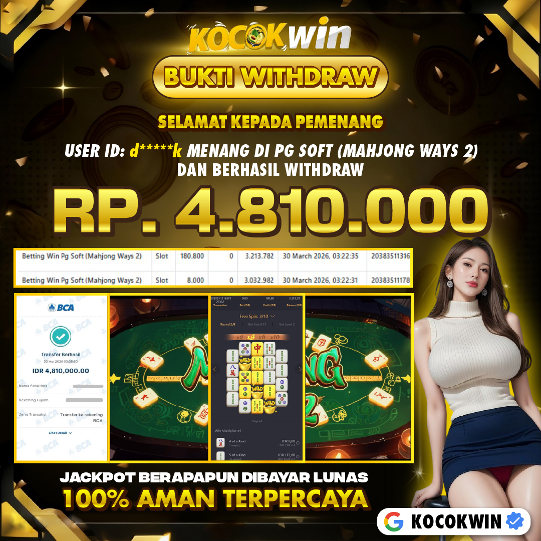 BUKTI WITHDRAW PG SOFT (MAHJONG WAYS 2)- KOCOK WIN