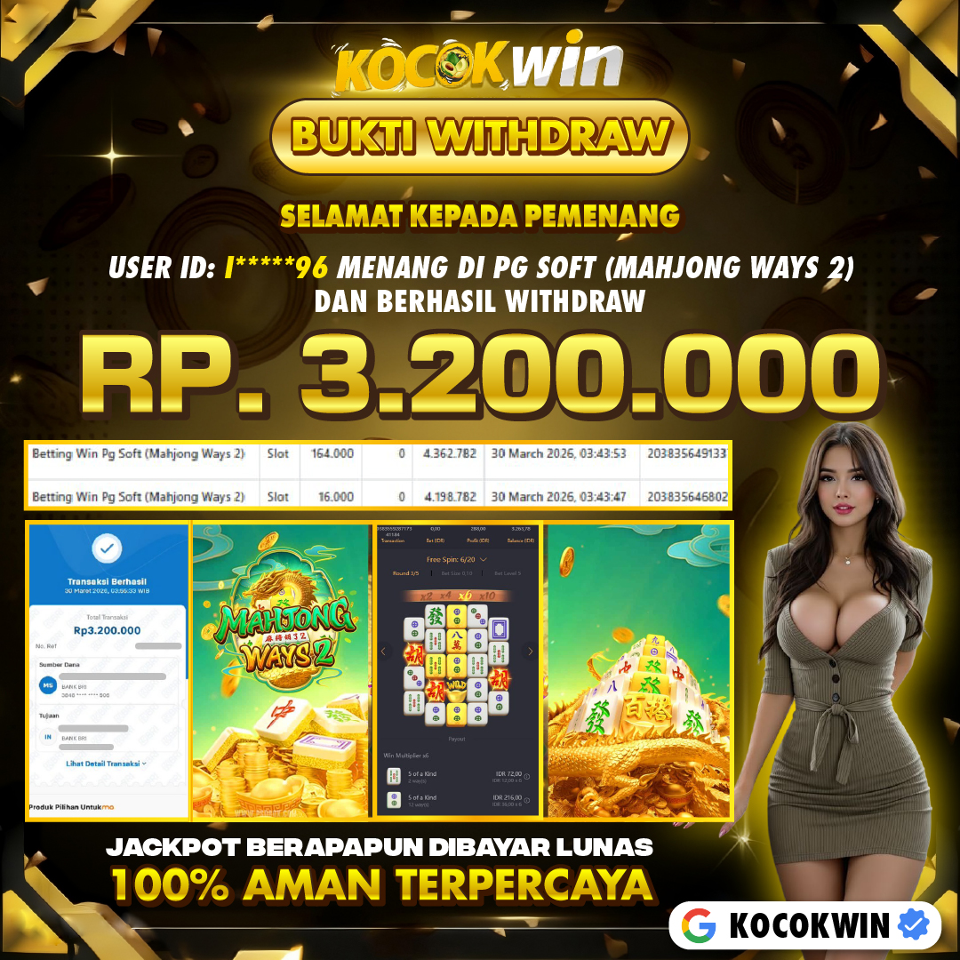 BUKTI WITHDRAW PG SOFT (MAHJONG WAYS 2)- KOCOK WIN