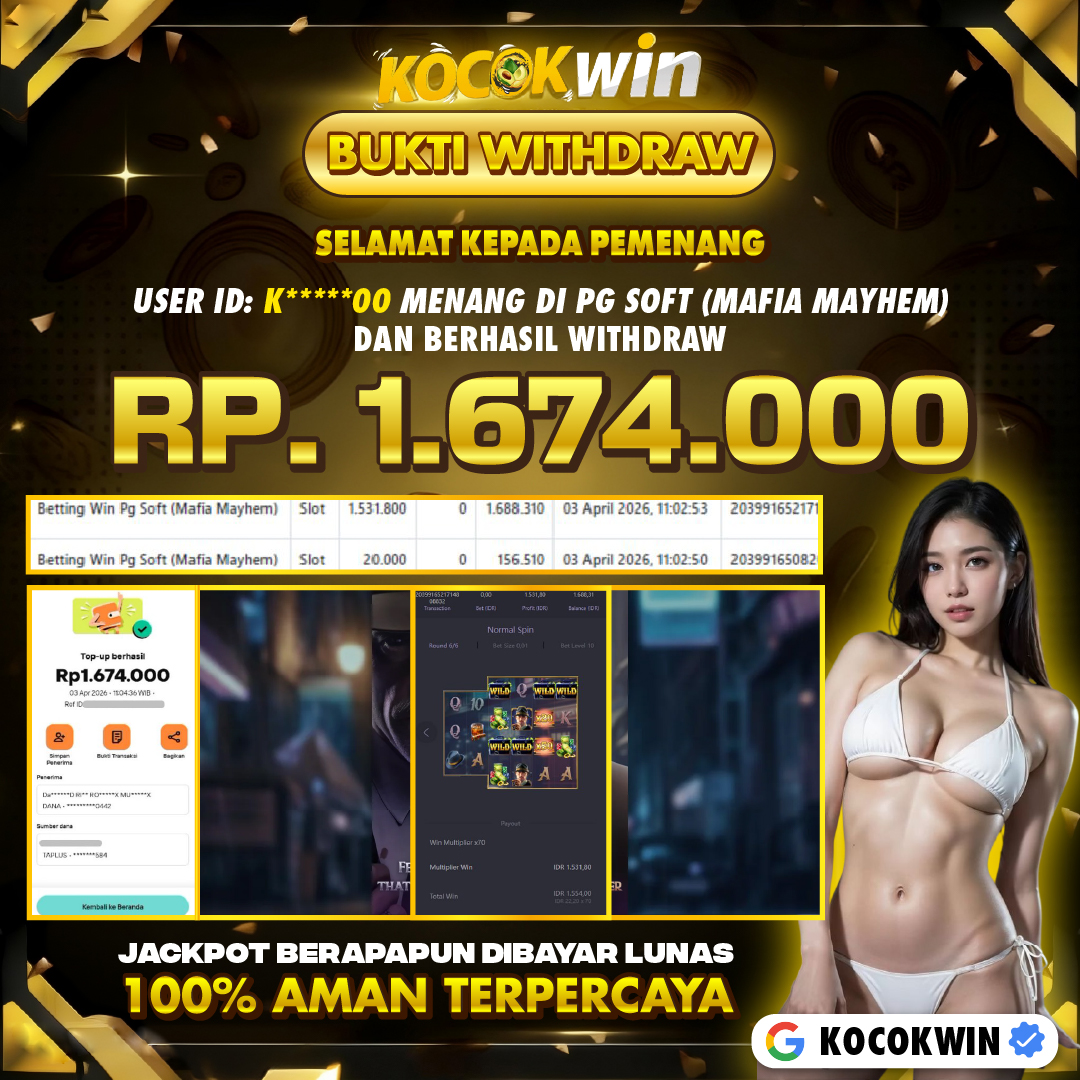 BUKTI WITHDRAW PG SOFT (MAFIA MAYHEM )- KOCOK WIN