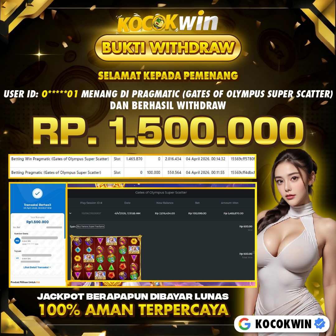BUKTI WITHDRAW PRAGMATIC (GATE OF OLYMPUS SUPER SCATTER )- KOCOK WIN