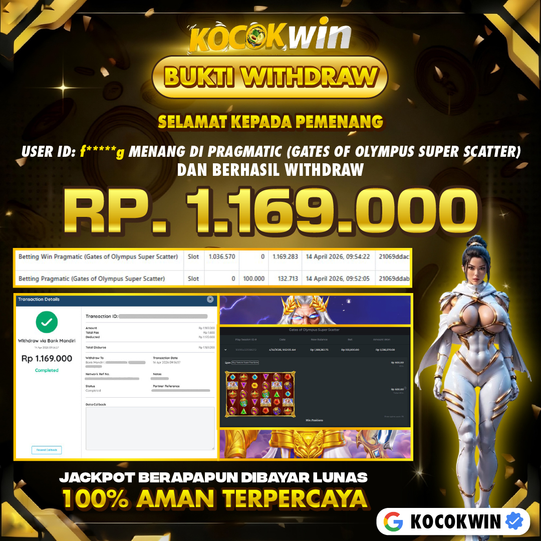 BUKTI WITHDRAW PRAGMATIC (GATE OF OLYMPUS SUPER SCATTER )- KOCOK WIN
