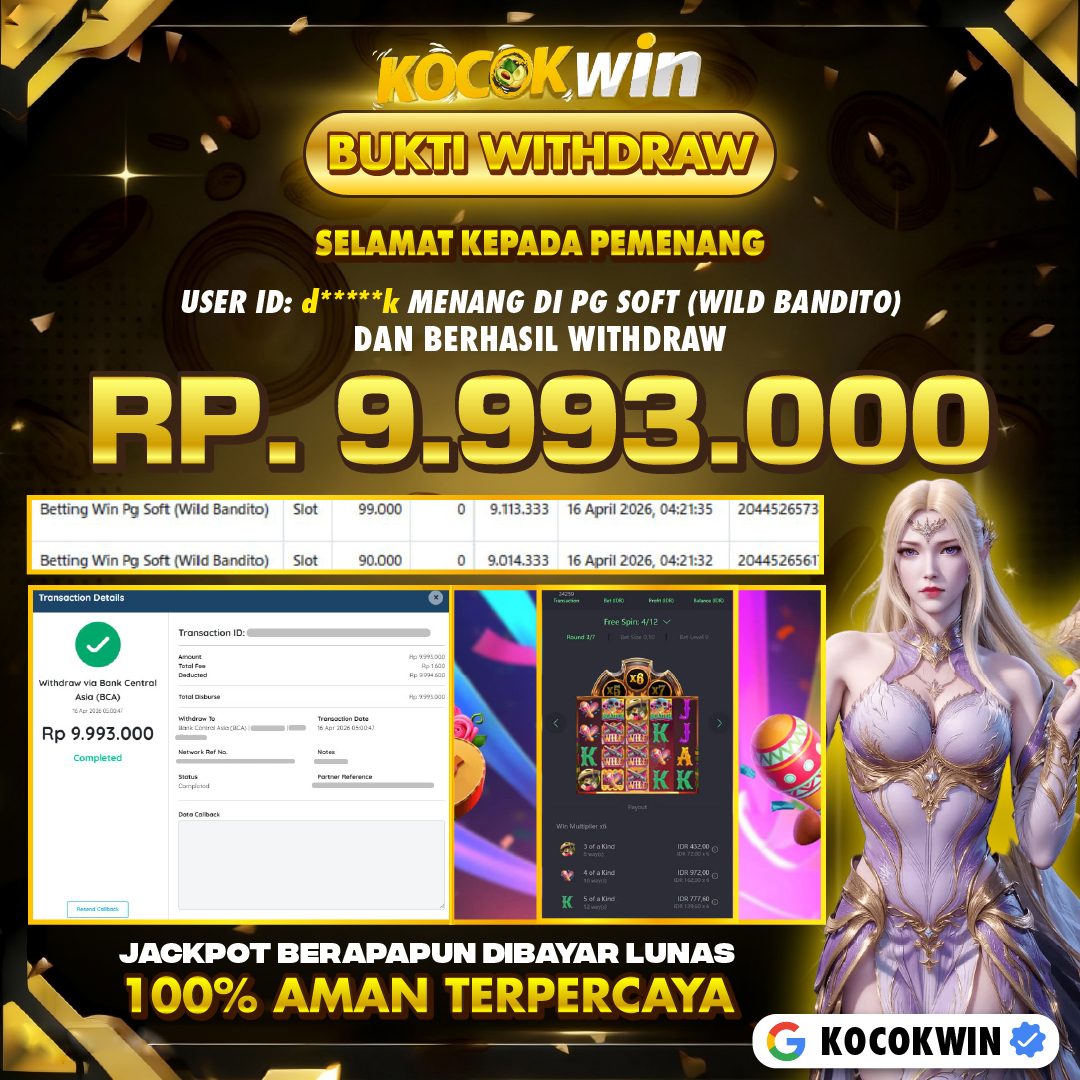 BUKTI WITHDRAW PG SOFT (WILD BANDITO )- KOCOK WIN