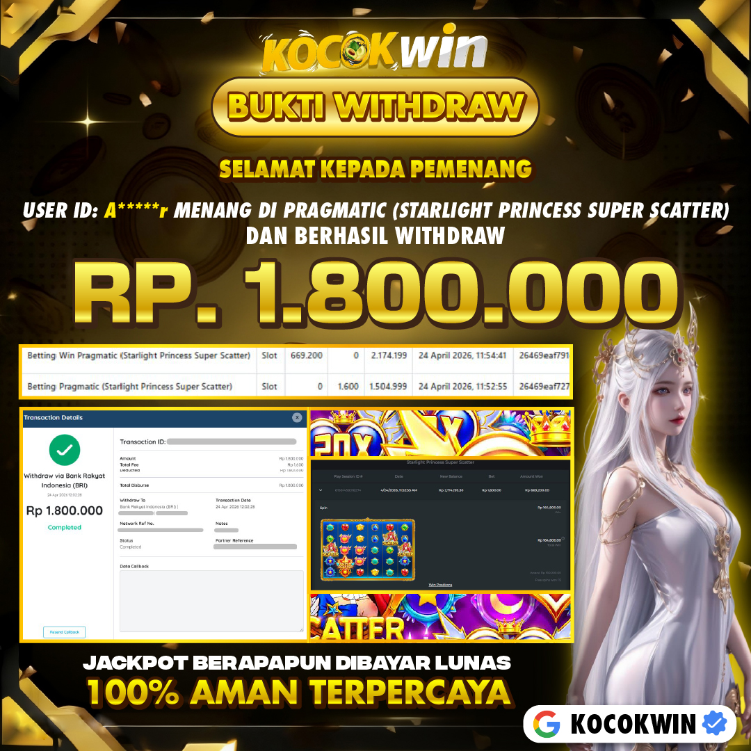 BUKTI WITHDRAW PRAGMATIC (STARLIGHT PRINCESS SUPER SCATTER)- KOCOK  WIN
