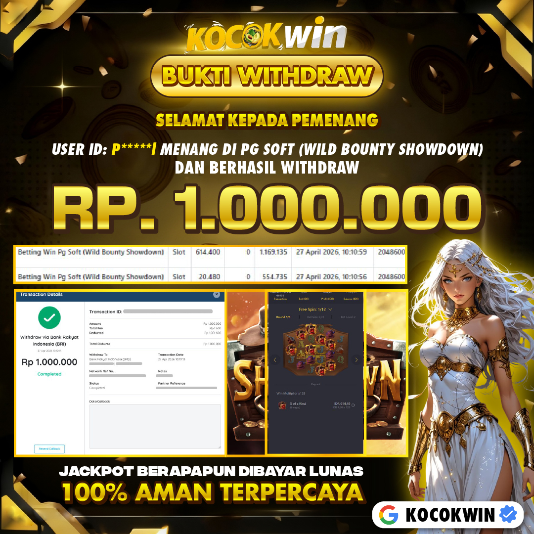 BUKTI WITHDRAW PG SOFT (WILD BOUNTY SHOWDOWN )- KOCOK WIN
